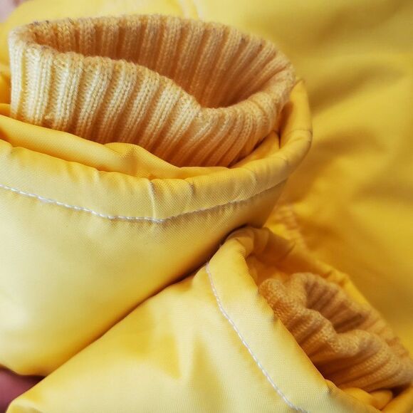 Tommy Hilfiger Jeans Womens Puffer Jacket size S Nautical Yellow Sailing Hood - Picture 9 of 9